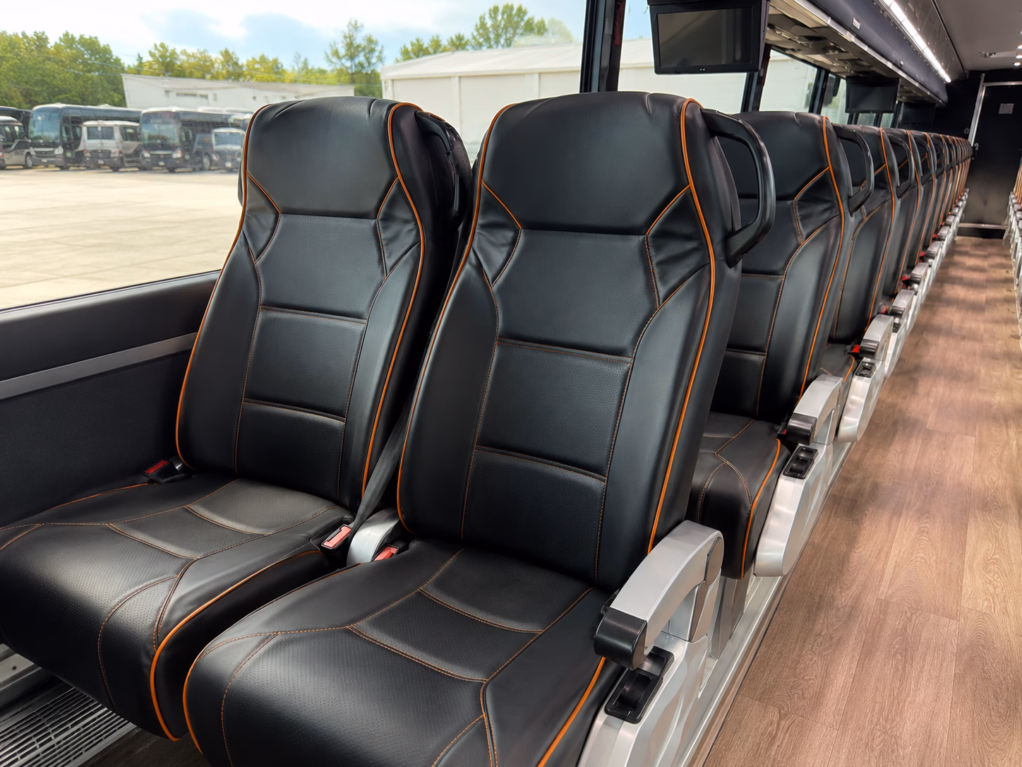 edison construction and film crew shuttle buses